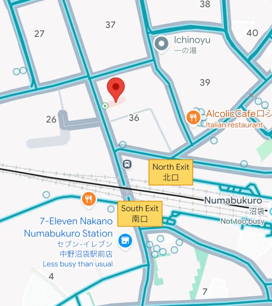 Location of tattoo artist in Tokyo – Google Map showing studio of Mangesh Rane, expert in Japanese tattoo art-webp